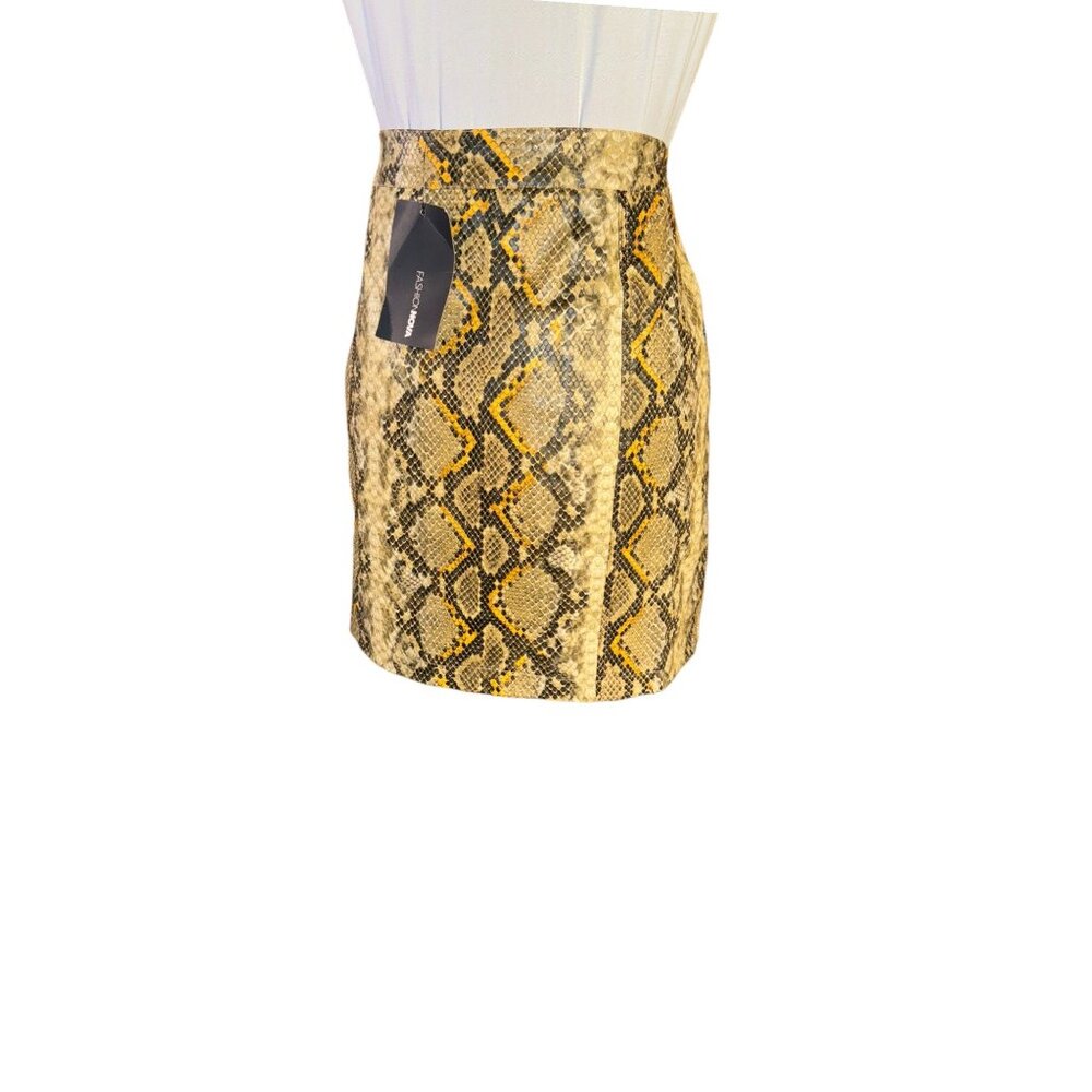 Fashion Nova Slither Over Here Snake Print Skirt Women Size XL - Picture 6 of 8